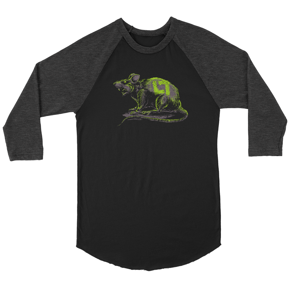 Rat Raglan (Black/Heather Charcoal)