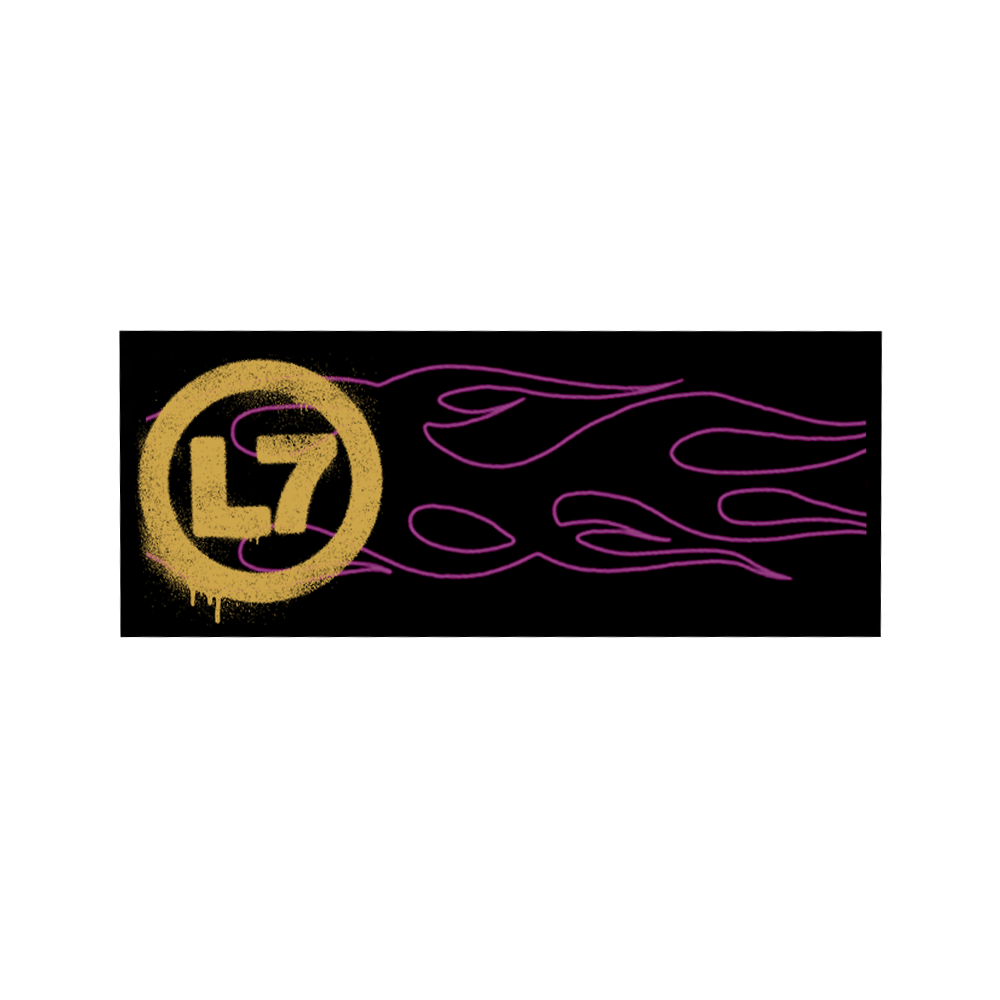 Flame Bumper Sticker (Black)