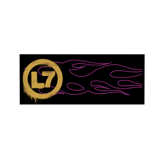 Flame Bumper Sticker (Black)