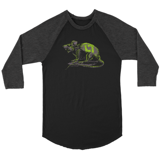 Rat Raglan (Black/Heather Charcoal)