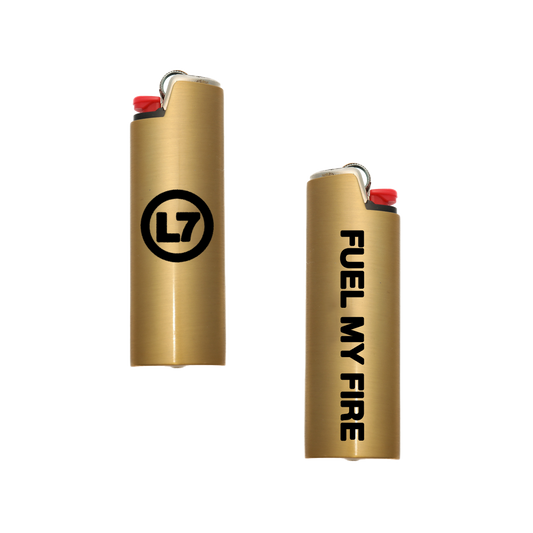 Fuel My Fire Lighter Cover (Gold)